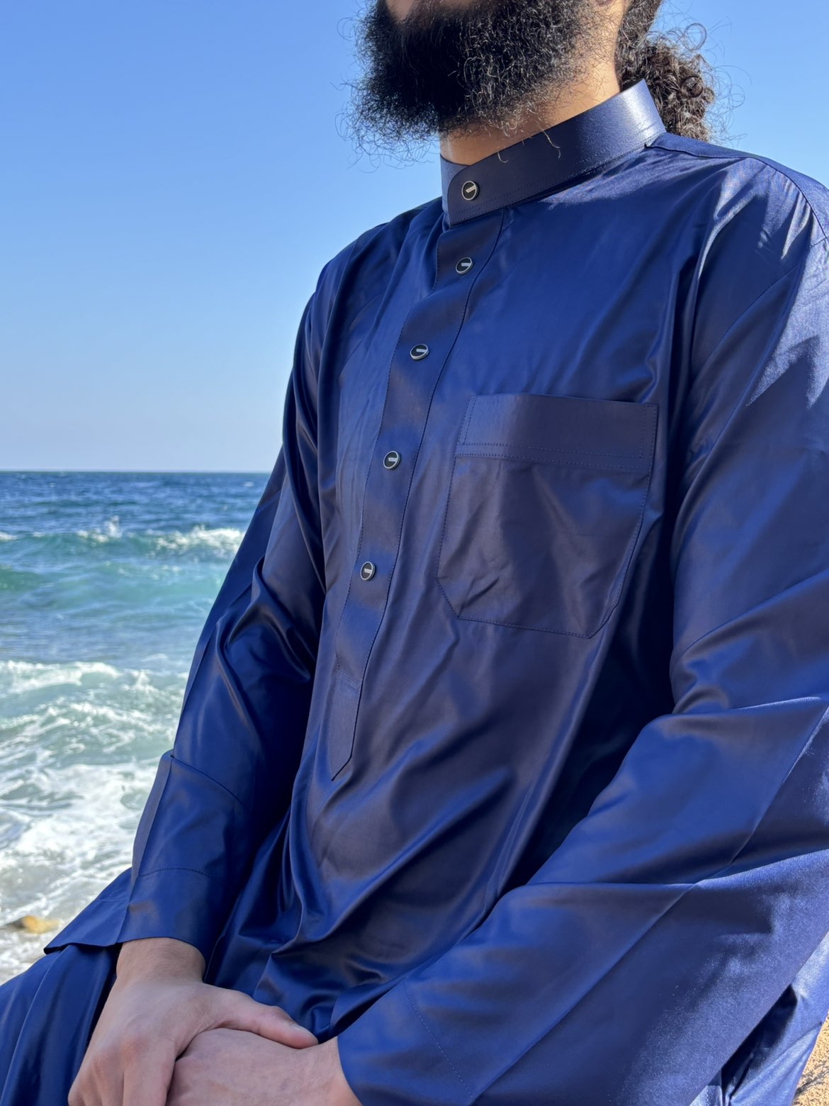 Qamis Al-Madina Bleu Roi