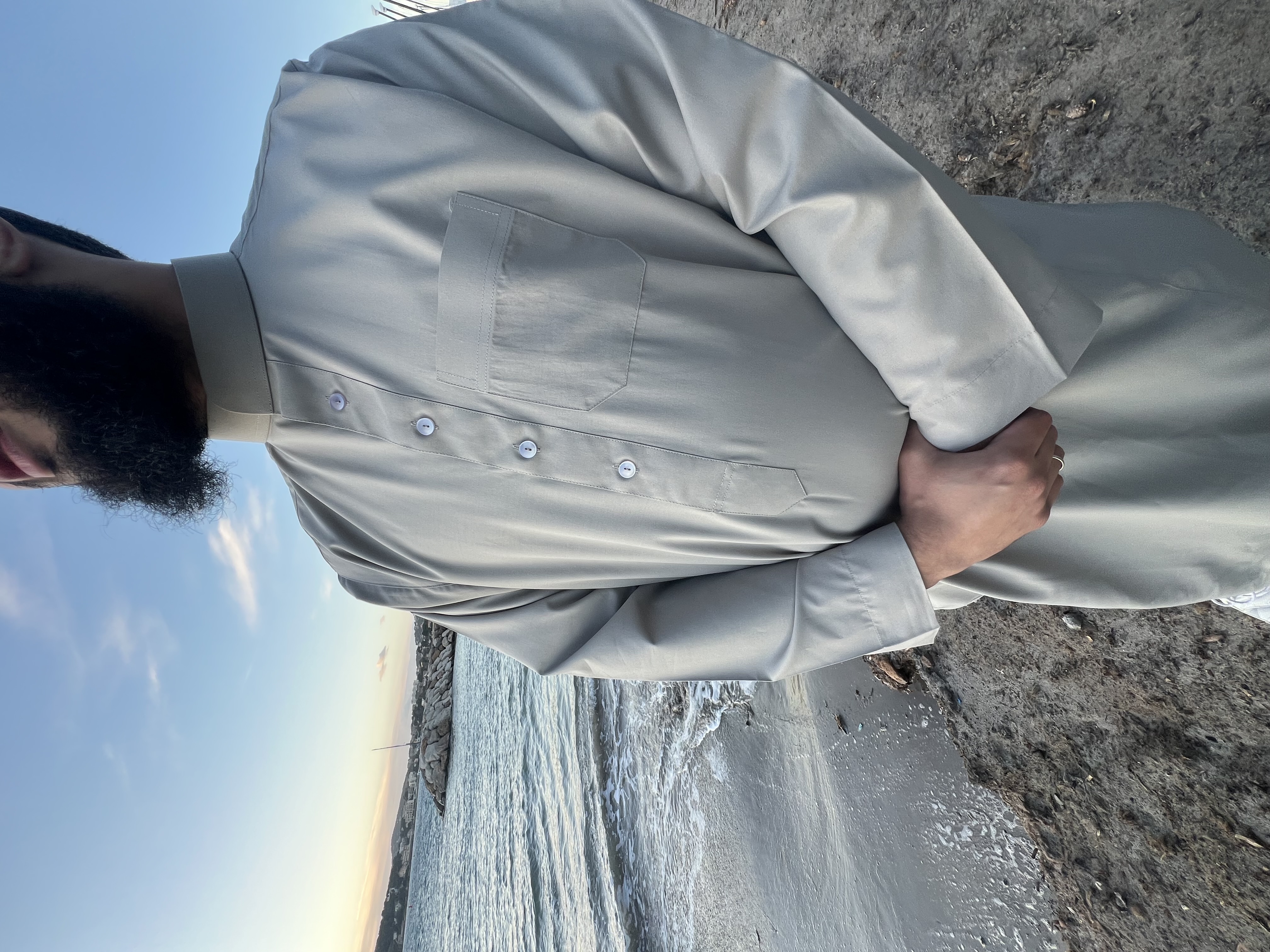 Qamis Al-Aseel Gris Perle