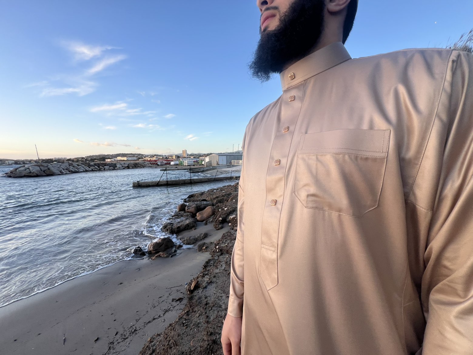 Qamis Al-Madina Marron Clair